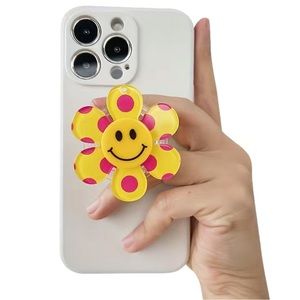 🆕 Flower Child Smiley Polka Dot Pop Socket Phone Attachment